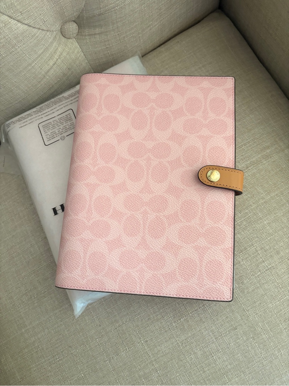 Coach Powder Pink Signature Notebook - Picture 2 of 2
